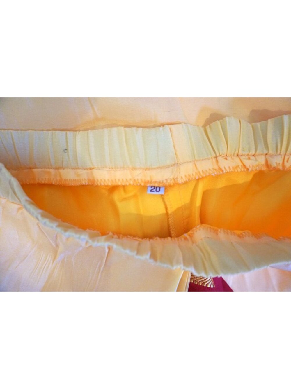 Toddler traditional Madisar Yellow & Red Saree w/ Elastic Waistband - Size 20 - Picture 2 of 4